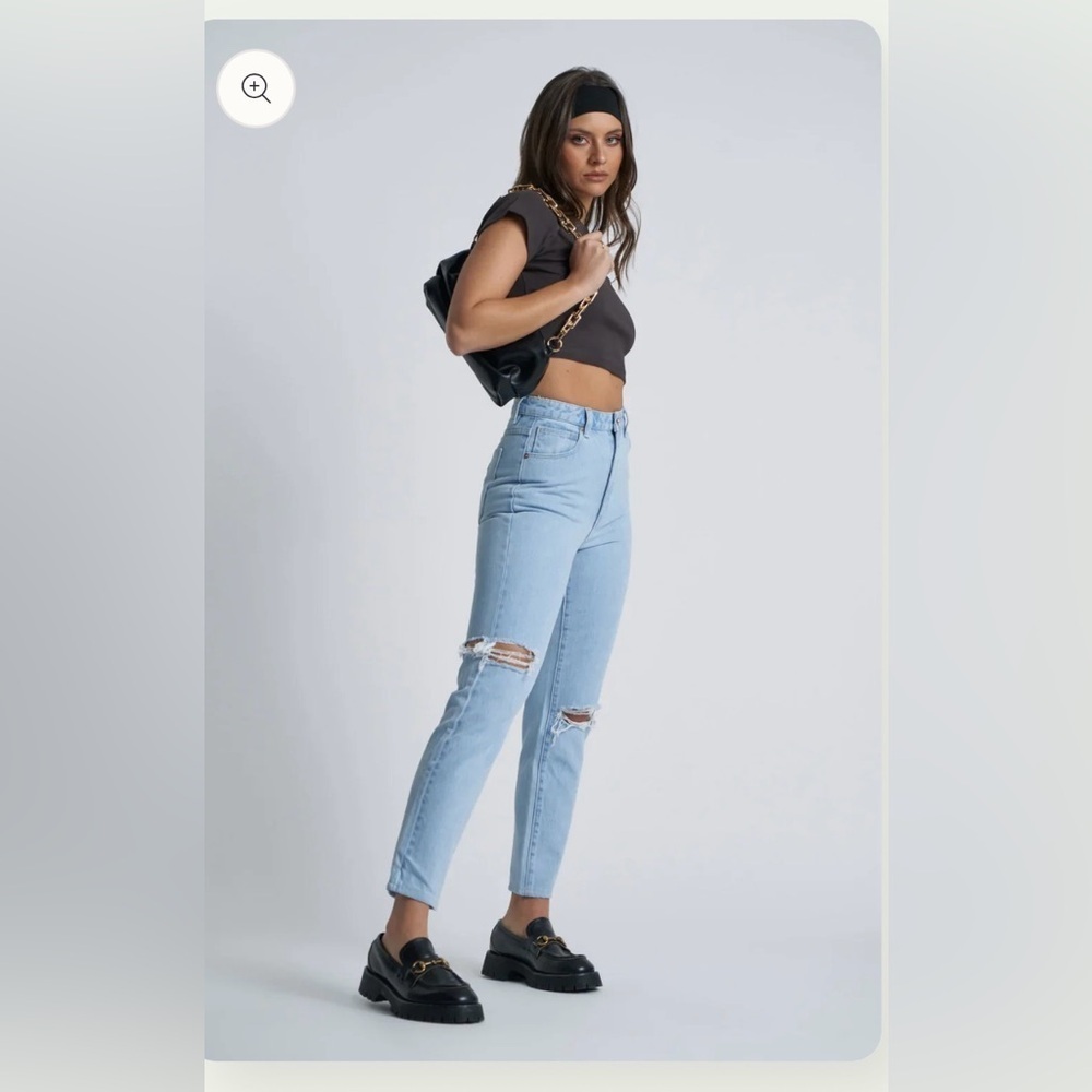 ABRAND 94 High Slim 'Daisy Blue' NWT size 25 - Picture 3 of 5